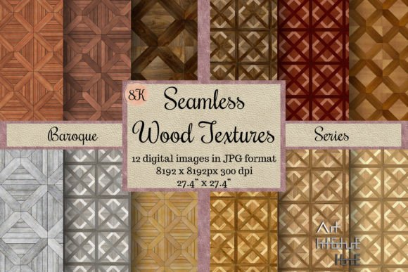 Elevate Designs with Seamless Baroque Wood Textures