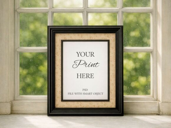 Elevate Your Designs with a Vertical Vintage Frame Mockup