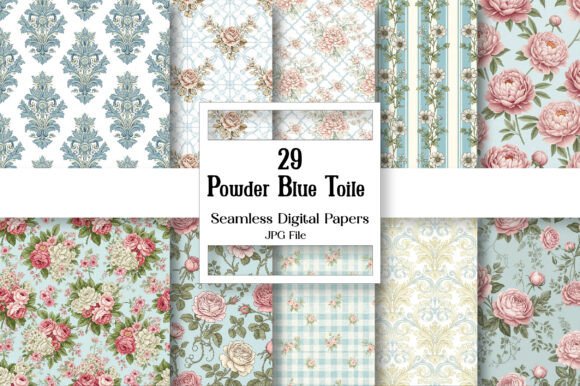 Powder Blue Toile: A Timeless Design Asset