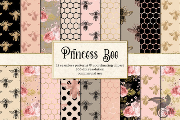 Princess Bee Digital Paper: Elevate Your Designs