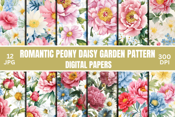 Romantic Peony Daisy Garden Pattern: A Designer's Guide