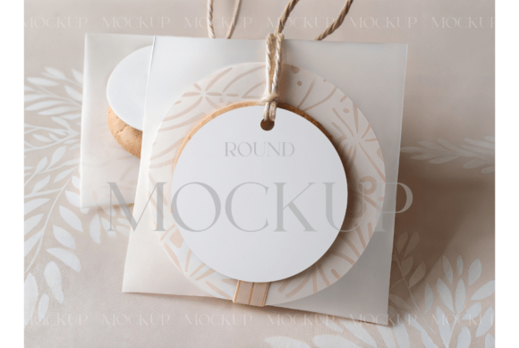 Round Tag Mockup with Cookie Favor: Elevate Your Brand Presentation