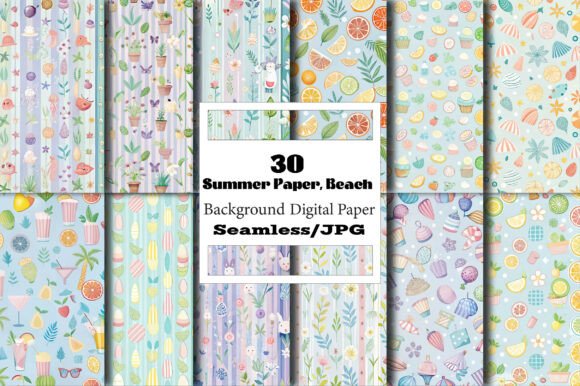 Seamless Summer Paper, Beach: A Versatile Design Asset