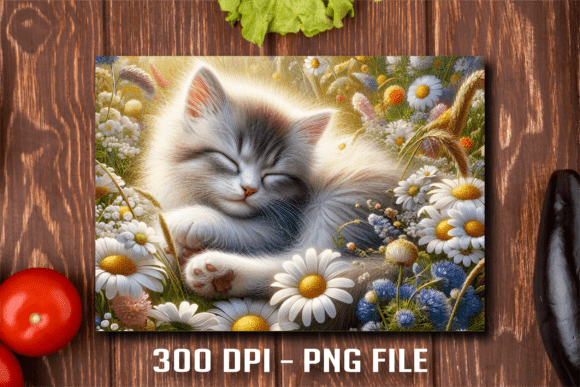 Sleeping Kitten CAT Daisy Cutting Board: A Designer's Asset