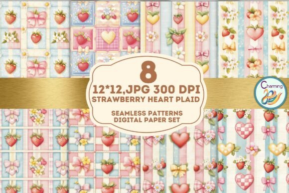 Strawberry Heart Plaid: A Fresh Take on Pattern Design
