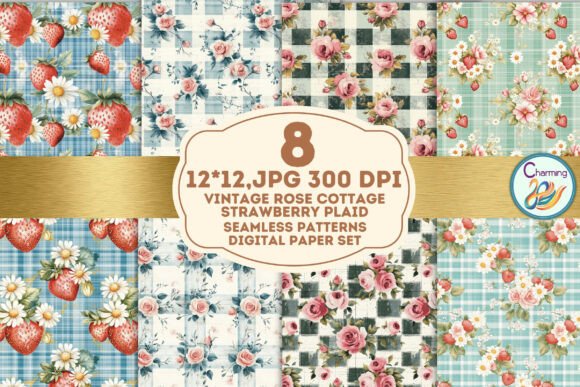 Timeless Charm with Seamless Paper: Vintage Rose Plaid