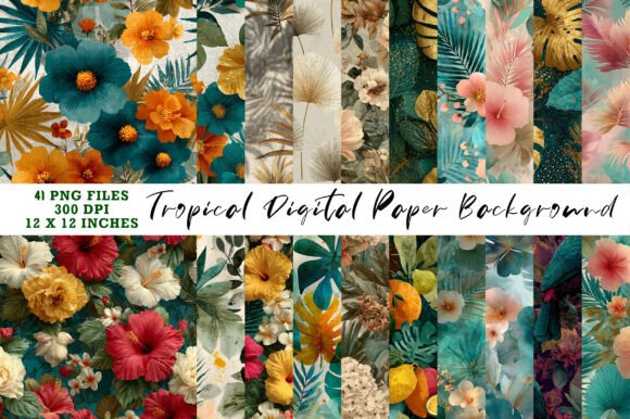 Tropical Digital Paper: Vibrant Assets for Modern Design