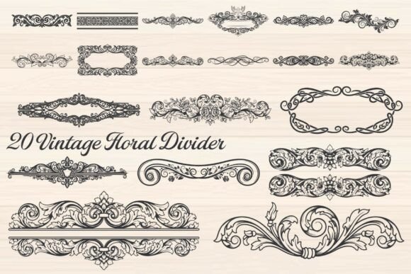 Vintage Floral Divider: Elevating Your Design Projects