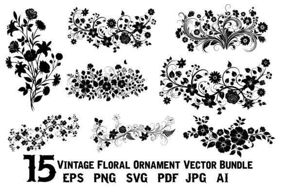 Vintage Floral Dividers for Timeless Design
