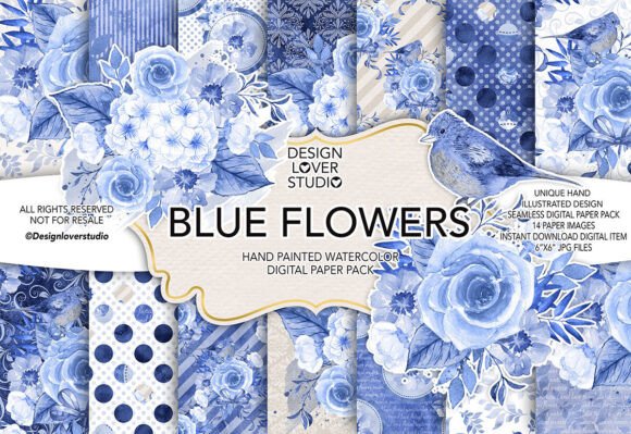 Watercolor Blue Flowers Digital Paper Pack: A Designer's Guide